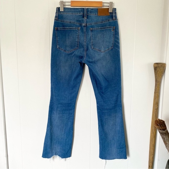 Madewell Cali Demi-Boot Jeans Bronson Wash Button-Front Edition Fly Distressed - Picture 6 of 11